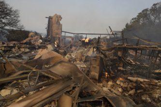 Signorello Vineyard cellar door destroyed by California fires, Oct 2017