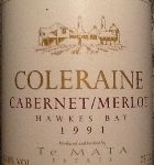 1991 Te Mata Estate Coleraine