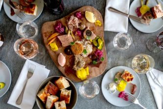 Food and wine at The Hunting Lodge, Waimauku. Photo / Supplied