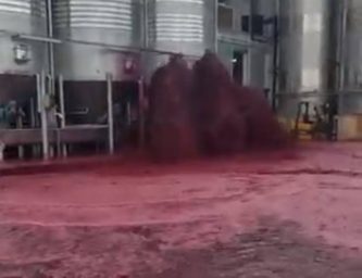 The spill was reportedly caused by a break in one of the tanks. Photo / Supplied