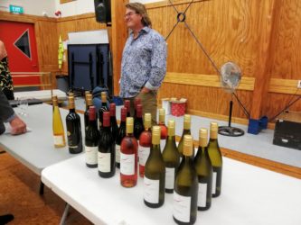 Hawkes Ridge owner & winemaker Douglas Haynes with a small range of his wines.