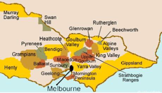 Victoria's wine regions. labelwines.com