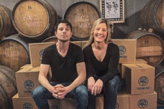 Simon Sharpe and Lauren Keenan of Marlborough winery A Thousand Gods